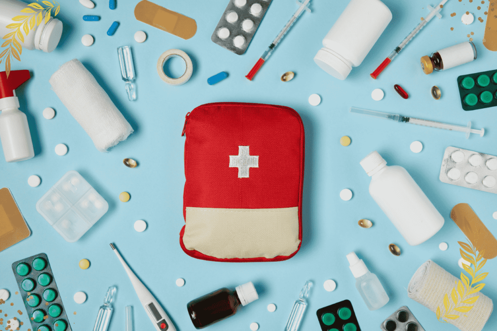 An Image Showing First Aid Kit items
