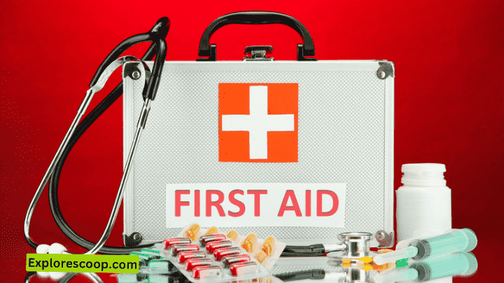 An image of first aid kit for home and its items