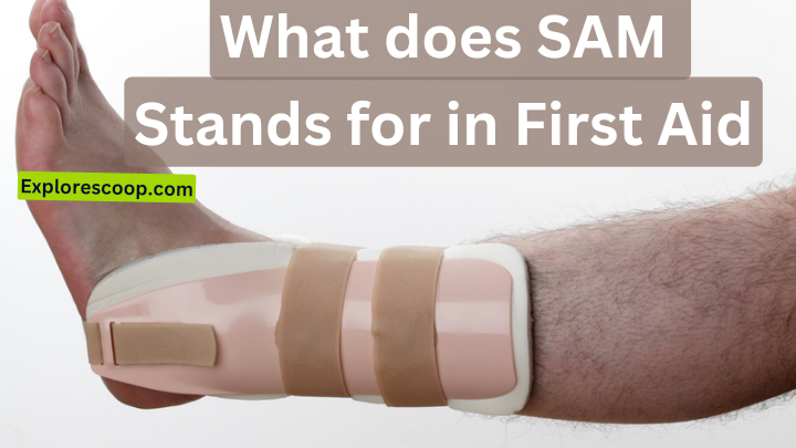 an image of fractured arm.(what does sam stand for in first aid- 3 steps you should know )