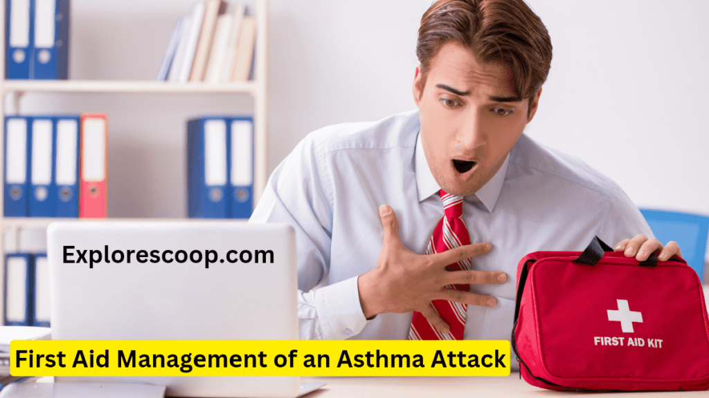 an image depicting a situation where a doctor carried- what is thе first aid managеmеnt of an asthma attack (acutе asthma)?