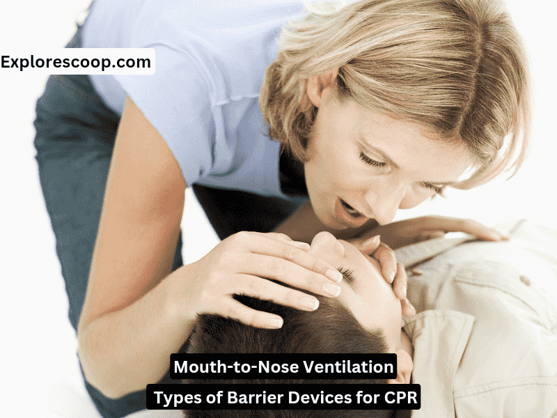 How can you lower your risk for infection when giving breaths? 4 Practical Steps! 4 A lady giving mouth to nose ventilation to an unconscious man (how can you lower your risk for infection when giving breaths?)