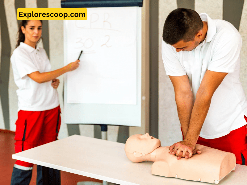 What is the purpose for hands only CPR? Save Lives! 4 A girl giving briefing on how to perform hands only cpr-(What is the purpose for hands only CPR- Save Lives)