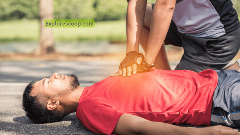 A person giving CPR to an unconscious man-(What is the purpose for hands only CPR- Save Lives)