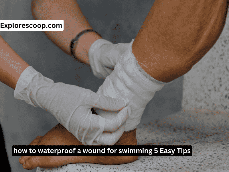 How to waterproof a wound for swimming: 5 Easy Tips 4 an injured leg is being dressed with bandage properly-(how to waterproof a wound for swimming: 5 Easy Tips)